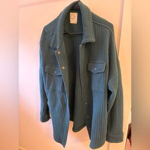 Dark Green Quilted Shacket